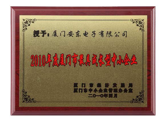 廈門市最具成長(zhǎng)性中小企業(yè)